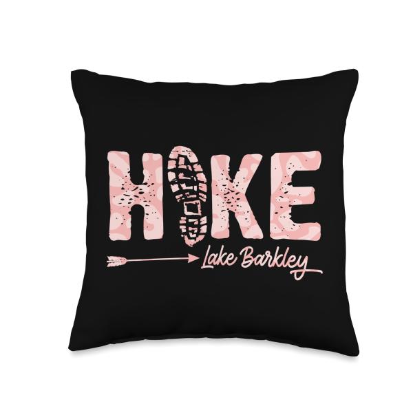 Lake Barkley Matching Lake Trail Hiking Boot Graphic Throw Pillow