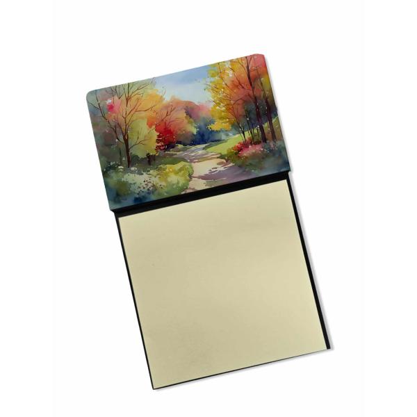 Caroline's Treasures North Carolina Dogwoods in Watercolor Sticky Note Holder Refillable Dispenser Self-Sticky Note Pads, Memo Pads Blank Desk Accesso