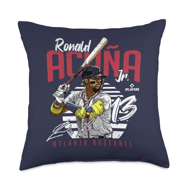 Ronald Acuna Jr. | Atlanta Baseball MLB Players | MLBRAC3004 Throw Pillow