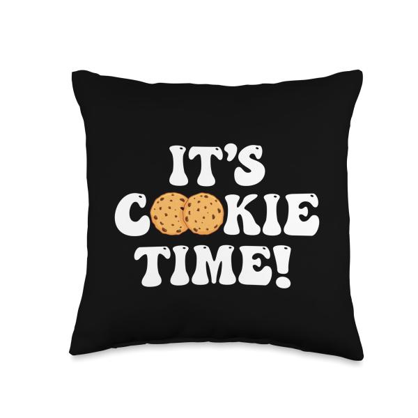 It's Cookie Time Chocolate Chips Cookies Throw Pillow