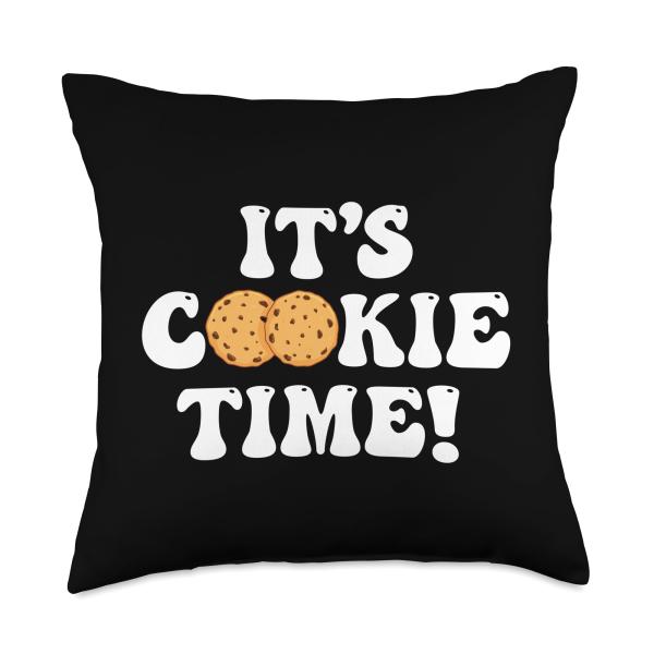 It's Cookie Time Chocolate Chips Cookies Throw Pillow