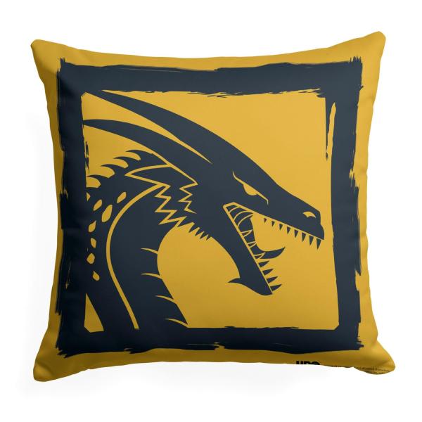 NORTHWEST Game of Thrones Pillow, 18" x 18", Year of The Dragon Gold Dragon