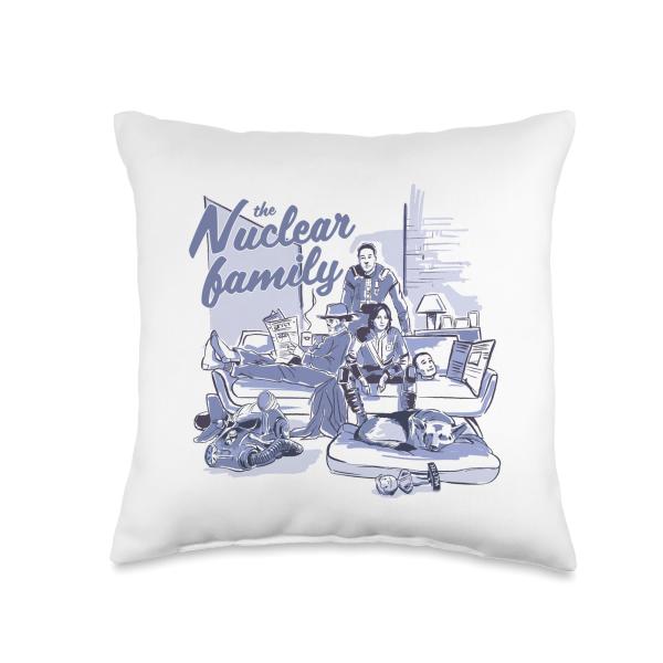 Fallout - The Nuclear Family Throw Pillow