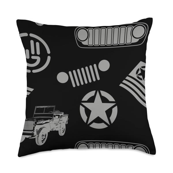 Jeep Pattern - Officially Licensed Throw Pillow