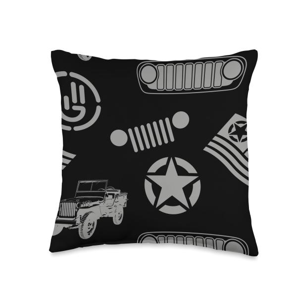 Jeep Pattern - Officially Licensed Throw Pillow