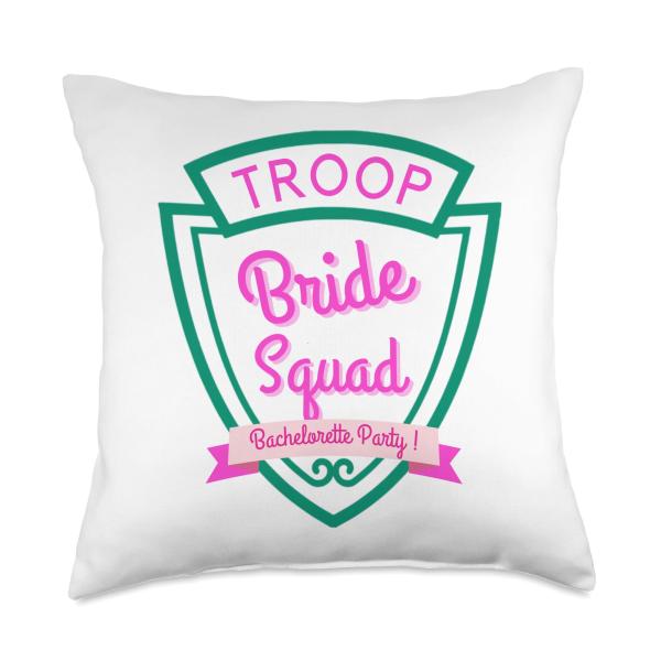Troop Bride Squad Bachelorette Party Beverly Hill's Theme Throw Pillow