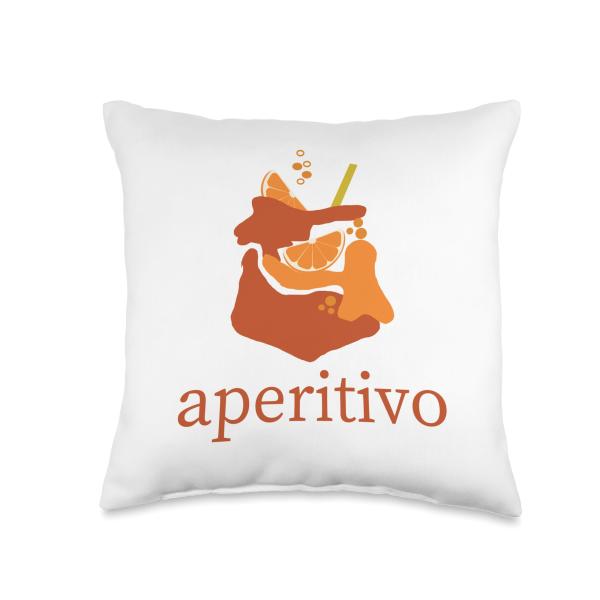 Chic Aperitivo Evening After Work Party Sundowner Men Women Throw Pillow
