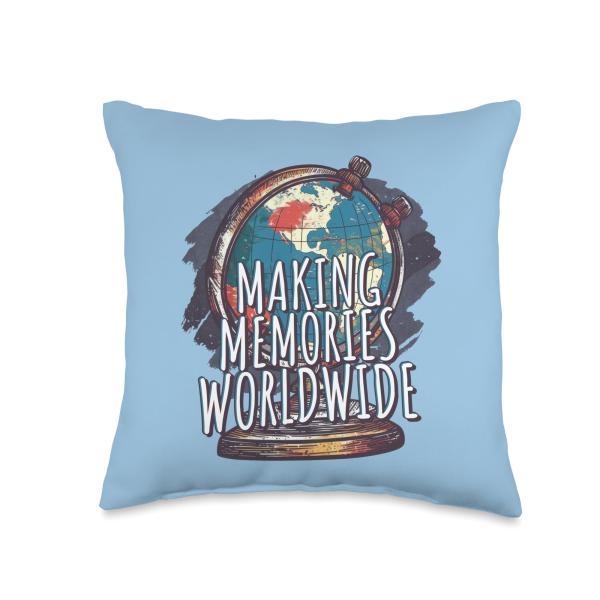 Best Friends Day Making Memories Worldwide Quote Friendship Throw Pillow