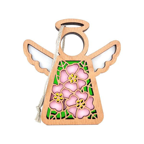February Evening Primrose Decor - Angelic Home Accent Collectible - Pink Blossoms - 3.5" (H)