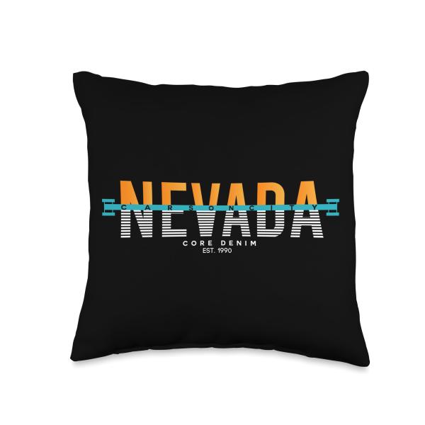 Nevada Carson City Throw Pillow