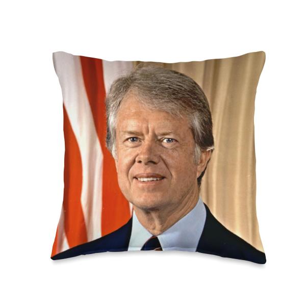 Jimmy Carter Throw Pillow