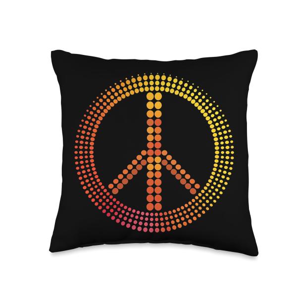Peace Sign Throw Pillow