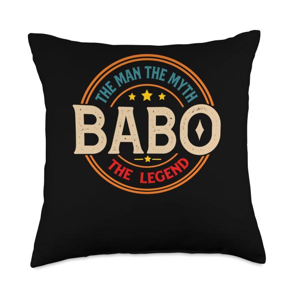 BABO The Legend The Man, Funny BABO Fathers Day Throw Pillow
