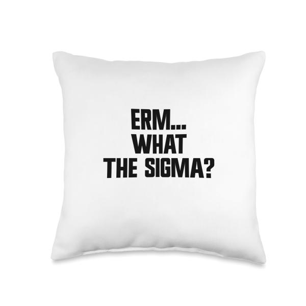 Erm What The Sigma Funny Meme Throw Pillow