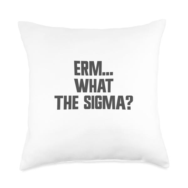 Erm What The Sigma Funny Meme Throw Pillow