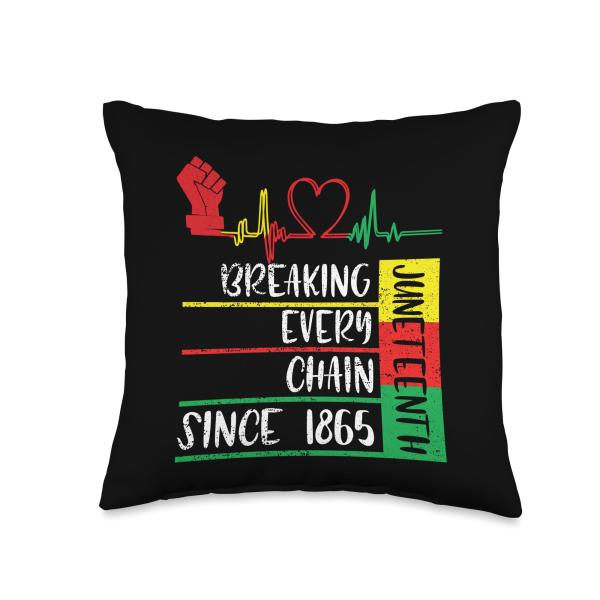 Juneteenth Breaking Every Chain Since 1865 Historical Month Throw Pillow