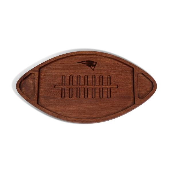 The Memory Company Officially Licensed Acacia Team Football with Triangles Serving Board, New England Patriots