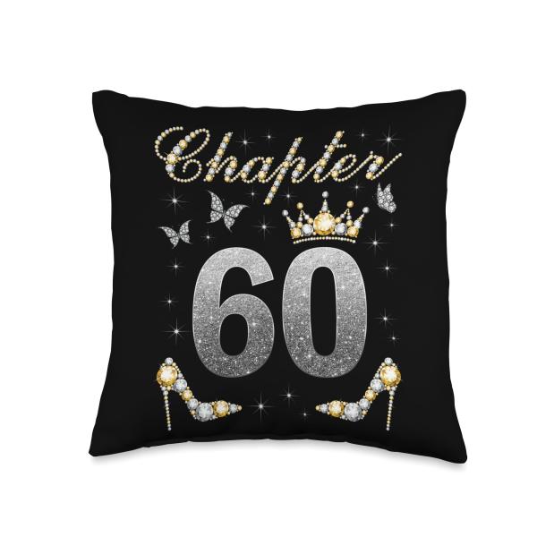 Chapter 60 Years Old 60th Birthday Woman Queen B-day Throw Pillow
