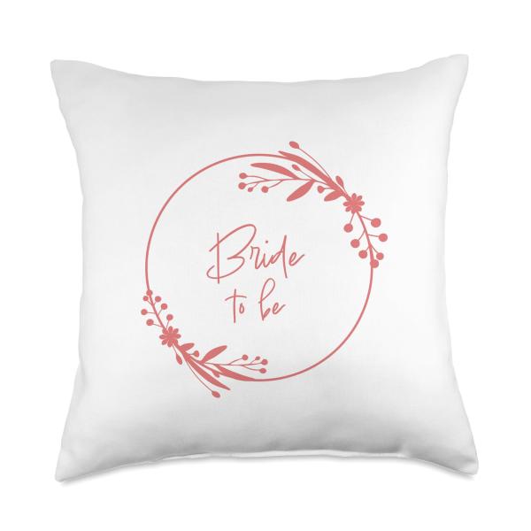 Bride To Be Bachelorette Party Boho White Matching Throw Pillow