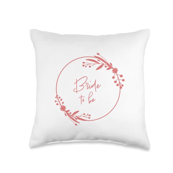 Bride To Be Bachelorette Party Boho White Matching Throw Pillow
