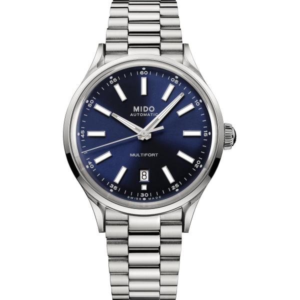 MIDO Multifort Patrimony Powerwind - Swiss Automatic Watch for Men - Blue Dial - Case 40mm - M0404071104100