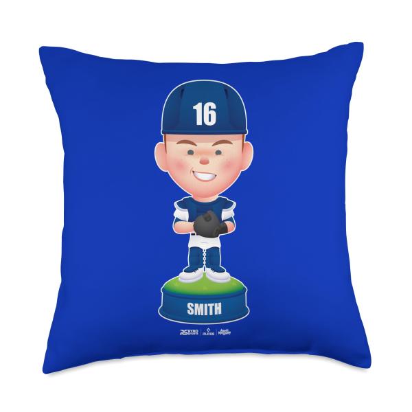 Will Smith Los Angeles Baseball Bobblehead MLBPA Throw Pillow