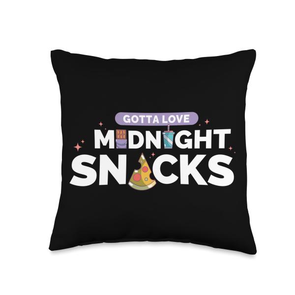 Gotta Love Midnight Snack Funny Night Owl Foodie Throw Pillow