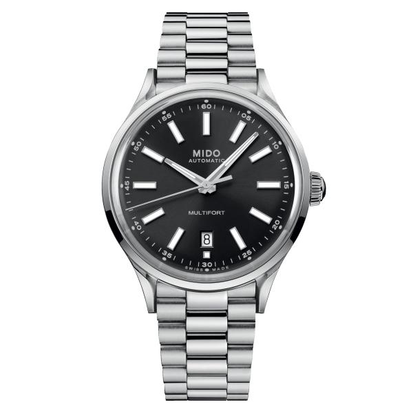 MIDO Multifort Patrimony Powerwind - スイス製自動巻き腕時計 メンズ - ブラックダイヤル - ケース 40mm - M0404071106100, ブラック