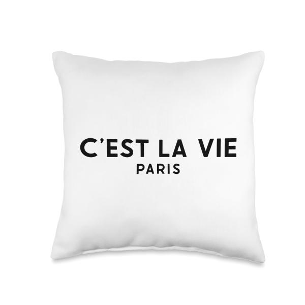 C'est La Vie Paris Lover Travel France Stylish French Throw Pillow