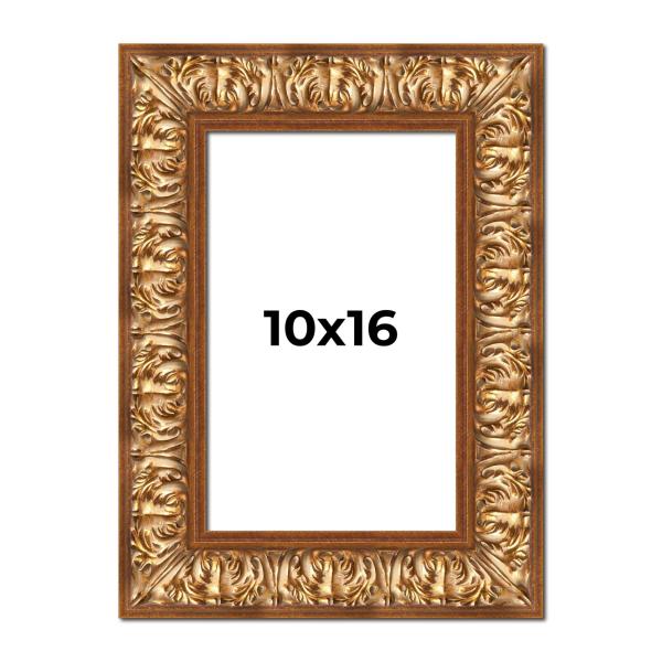 10x16 Frame Ornate Antique Gold Finish Shadow Box Frame - Interior Size 10x16 by 1 Inch Deep | 3.5 Inch Moulding Width | Includes Shatter Resistant Ac