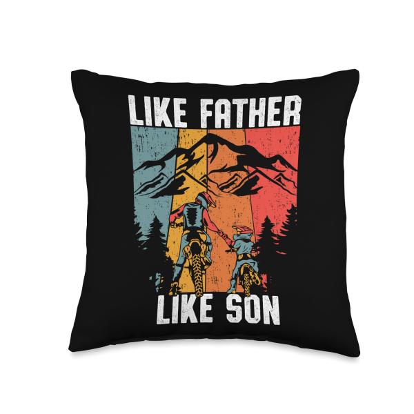 Dirt Bike Family Father Son Motocross Off-Road MX Dad Boys Throw Pillow