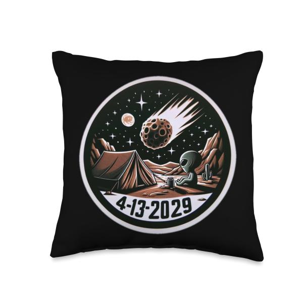 2029 Flyby Asteroid Near Earth 99942 Apophis Close Approach Throw Pillow