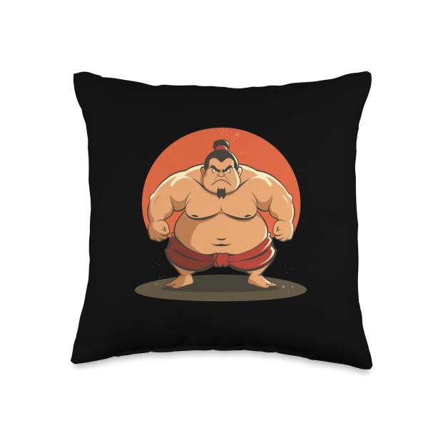 Nice Sumo Fight Costume for Boys and Girls Throw Pillow