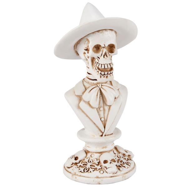 Primitives by Kathy Gentleman 季節の装飾スケルトン樹脂フィギュア、ハロウィンコレクション、ブロンズアクセント、理想的なホームアクセント