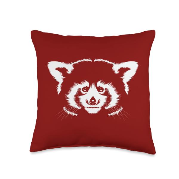 Red Panda Face Himalaya Nepal Exotic Zoo Animal Zookeeper Throw Pillow