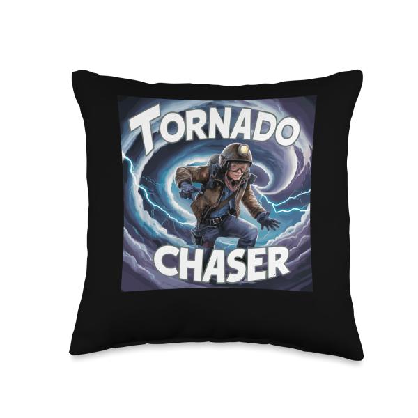 Tornado Costume Tornado Chasers Storm Hunter Storm Tornado Throw Pillow