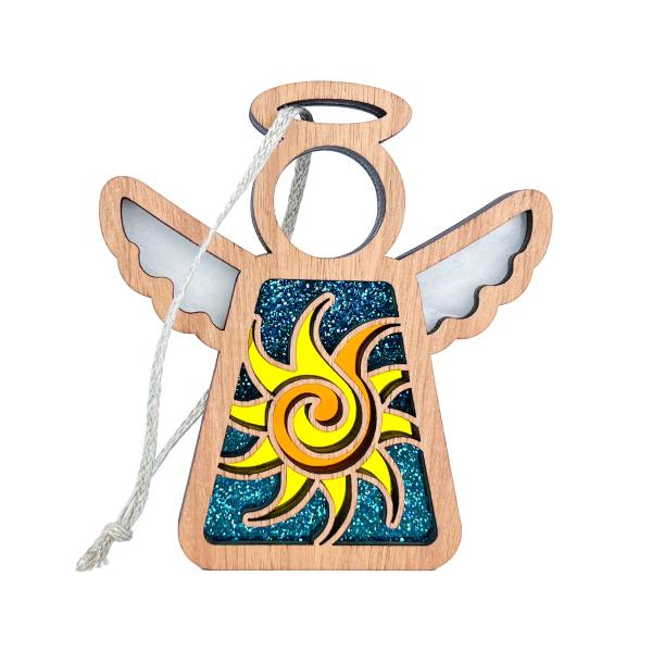 3.5" (H) Spiral Sun Ornaments - Summer Beach Tree Ornaments - Nautical Cottage Decor - You are My Sunshine Suncatcher