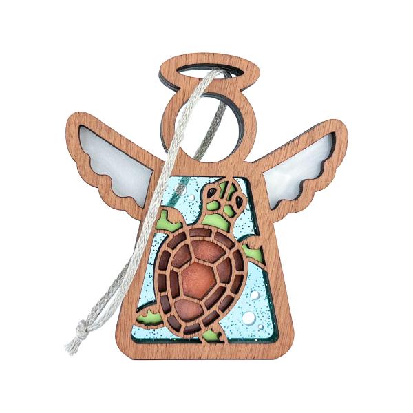 3.5" (H) Baby Sea Turtle Hanging Ornament - Ocean Themed Birthday Gifts for Women - Coastal Beach House Decor