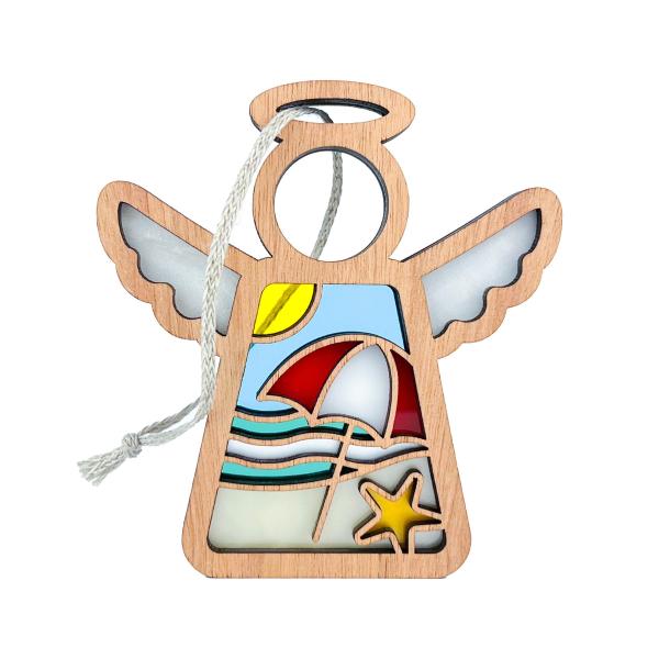 3.5" (H) Beach House Christmas Ornament - Nautical Summer Decor - Beach Vacation Gifts for Women Friends