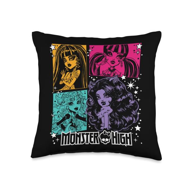 Monster High - Cleo de Nile Lagoona Draculaura Clawdeen Wolf Throw Pillow