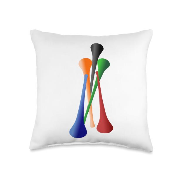 Really Like Vuvuzela Celebration Football Throw Pillow