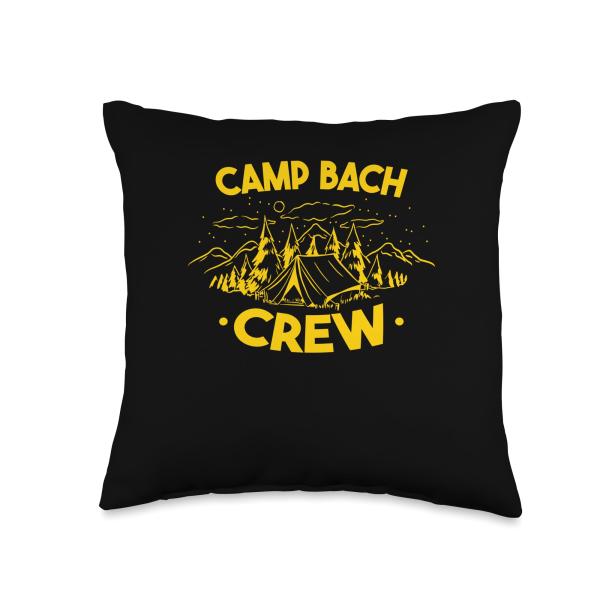 Camping Bridal Party Camp Bachelorette Camp Bach Crew Throw Pillow