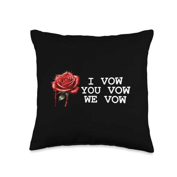 Smutty Dark Romance Spicy Book Smut I Vow You Vow We Vow Throw Pillow