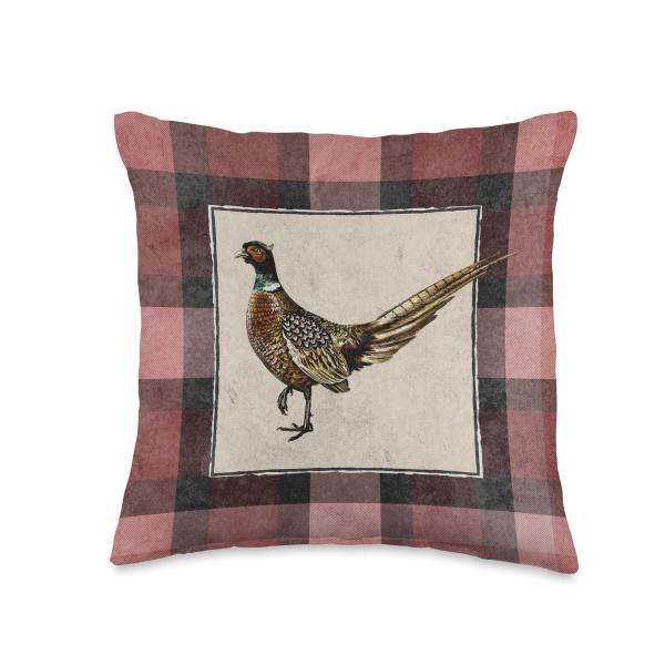 A Very British Pheasant Throw Pillow