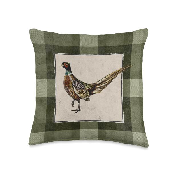 A Very British Pheasant Throw Pillow