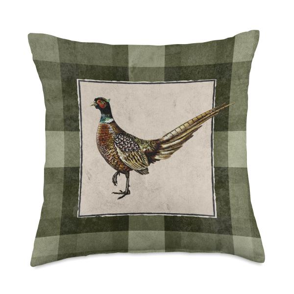 A Very British Pheasant Throw Pillow