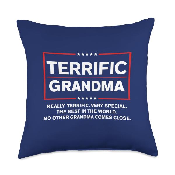 Terrific Grandma - Funny Donald Trump 2024 Supporter Throw Pillow