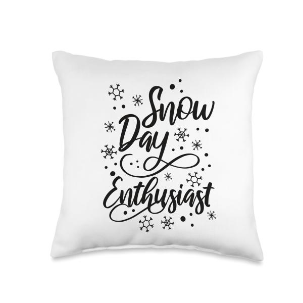 Supporter Of Snow Day Enthusiast Throw Pillow