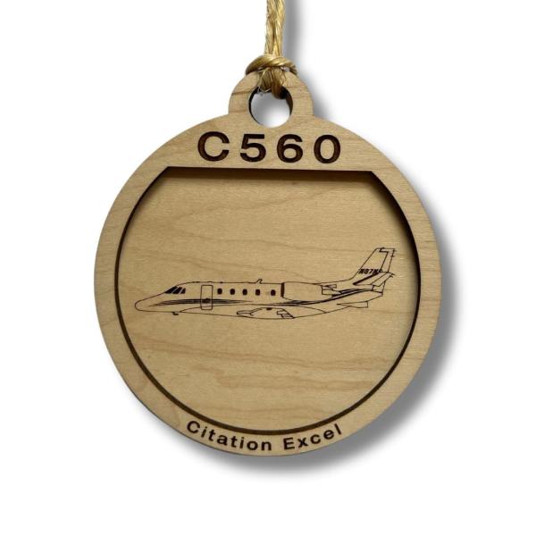 C560 Citation Excel Airplane Wooden Ornament, Pilot Christmas Gift, Pilot Gifts, Unique Pilot Gifts, Pilot Gifts for men, Pilot gifts for Women, Pilot