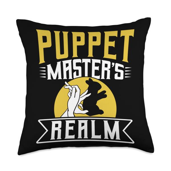 Hand Shadow Puppetry Puppets Shadow Play Throw Pillow